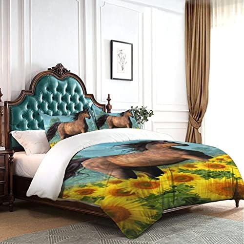 Yilad Sunflower Duvet Cover Set 3 Piece Twin Size