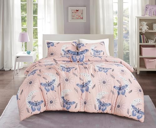 Chezmoi Collection 3-Piece Butterfly Kids Comforter Set
