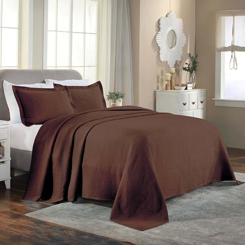 Superior 2 Piece Celtic Circle Bedspread Set Cappuccino