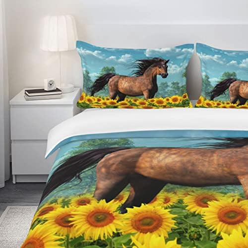 Yilad Sunflower Duvet Cover Set 3 Piece Twin Size