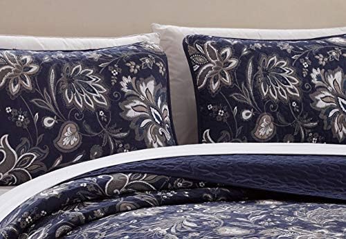 Better Home Style 3 Piece Navy Dark Blue Bedspread Set