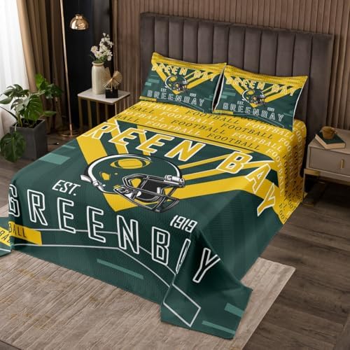 Feelyou Football Coverlet Set Queen Size