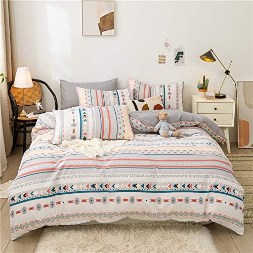 Feelyou Boho Duvet Cover Set Twin Size Zipper