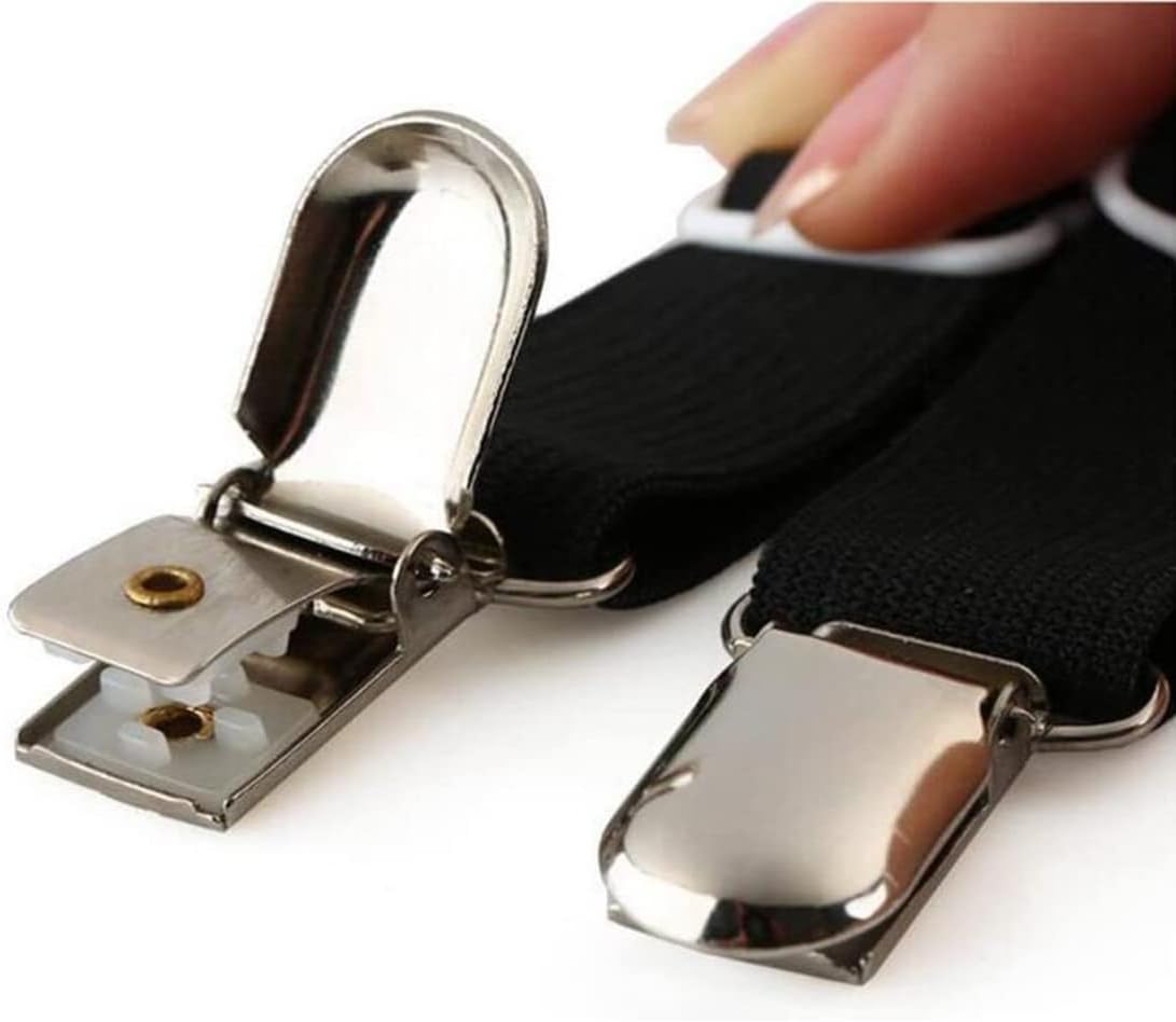 Adjustable Crisscross Sheet Clips for Tidy Bed Setup Black