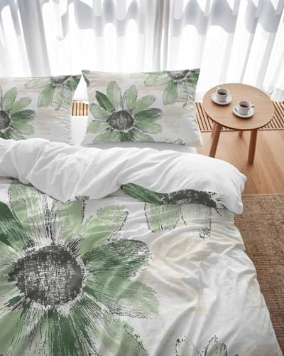 ZOE GARDEN Sage Green Duvet Cover Set Full Size