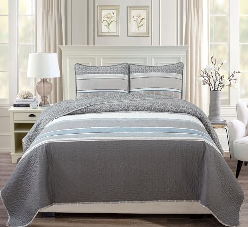 Grand Linen - 3-Piece King Size Reversible Quilt Set