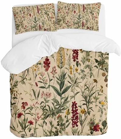 ZOE GARDEN Rustic Botanical Duvet Cover Set 3pc Full Size