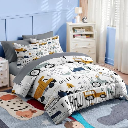 Nesker Comforter Set Queen Size with Cargo Crane Design 1