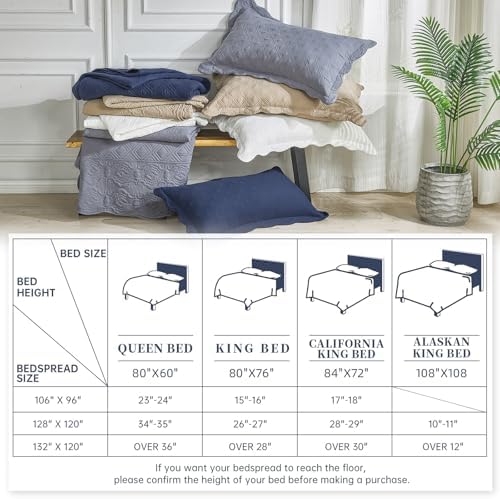 Suchbed California King Bedspread Set 128x120