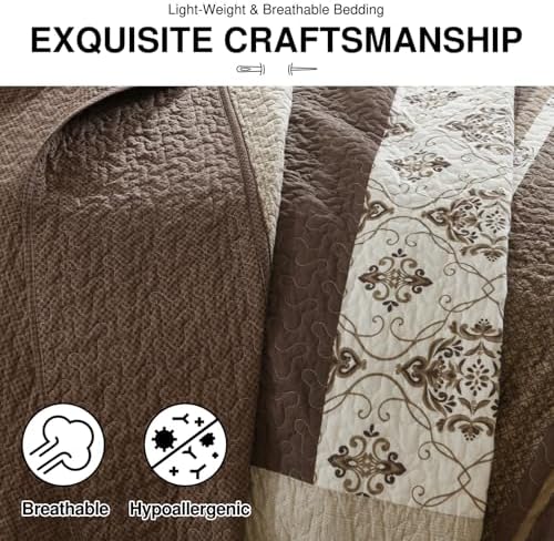 DDUOXIN King Bedspread 120x120 3 Piece Set 1