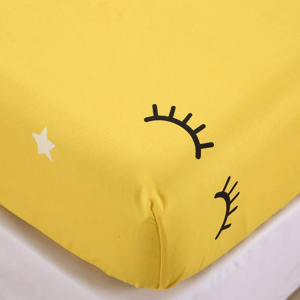 Feelyou Cartoon Stars Bed Sheet Set for Kids Adults