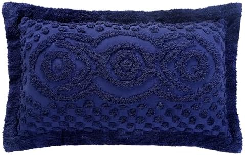 Better Trends Chenille Bedspread Set King Size Navy