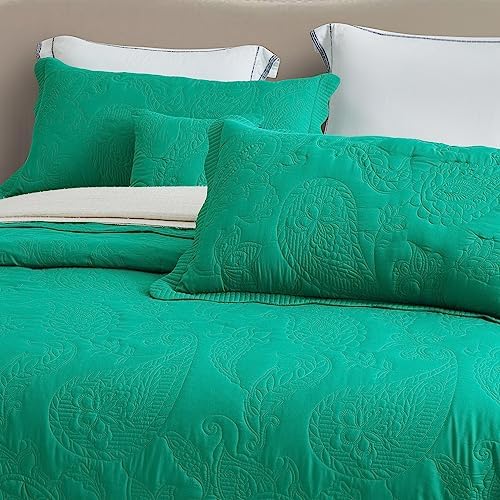 HZ HY Oversized King Bedspread Set - Teal Blue
