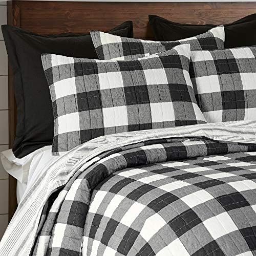 Levtex Home Camden Bedspread Set Queen Black Cream