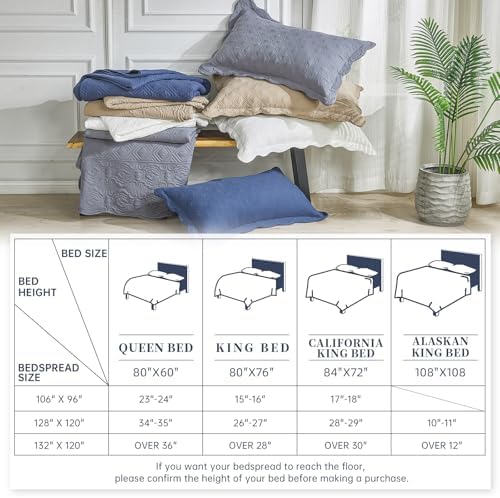 Suchbed California King Bedspread Set Grey 1