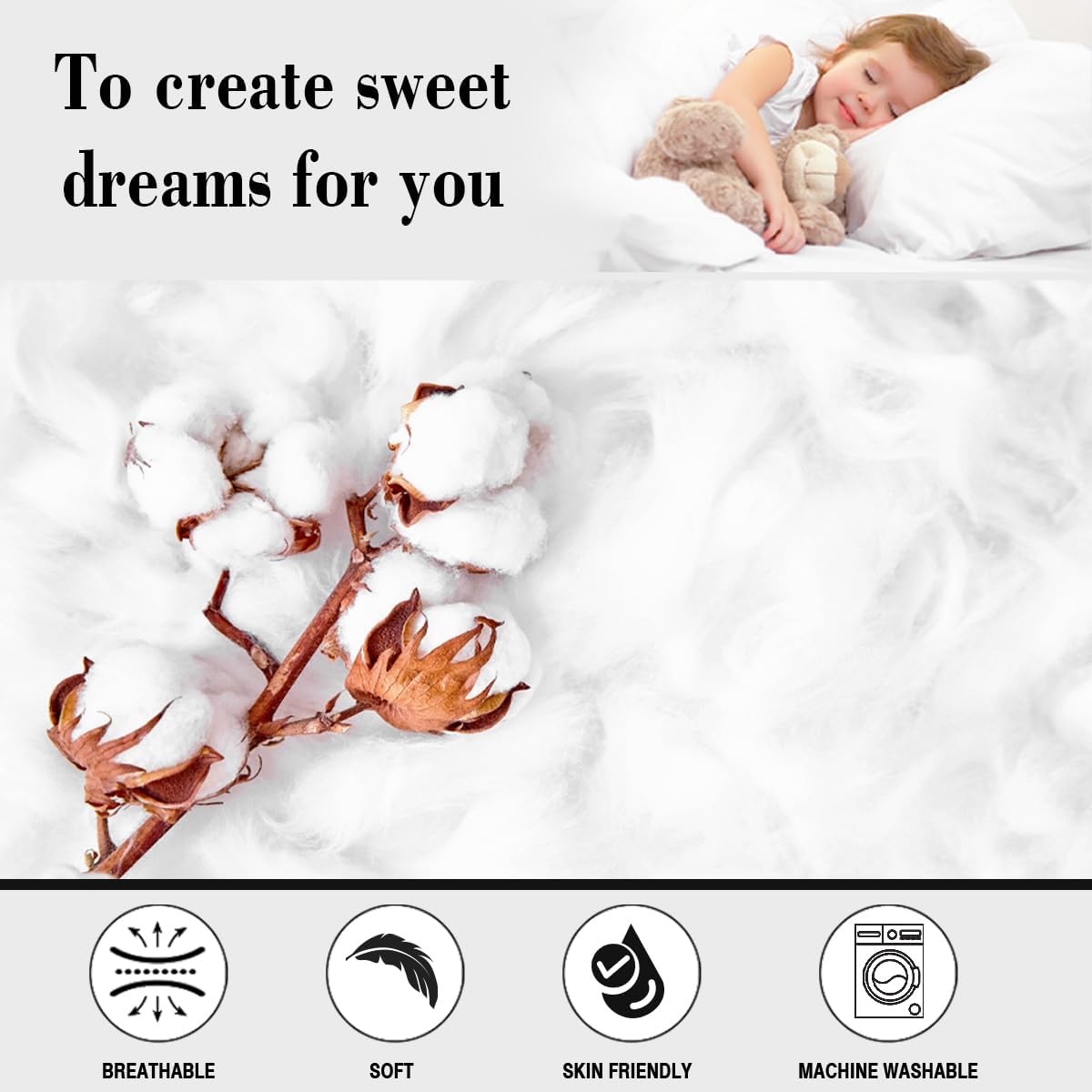 Feelyou Queen Size Damask Cotton Duvet Cover Set