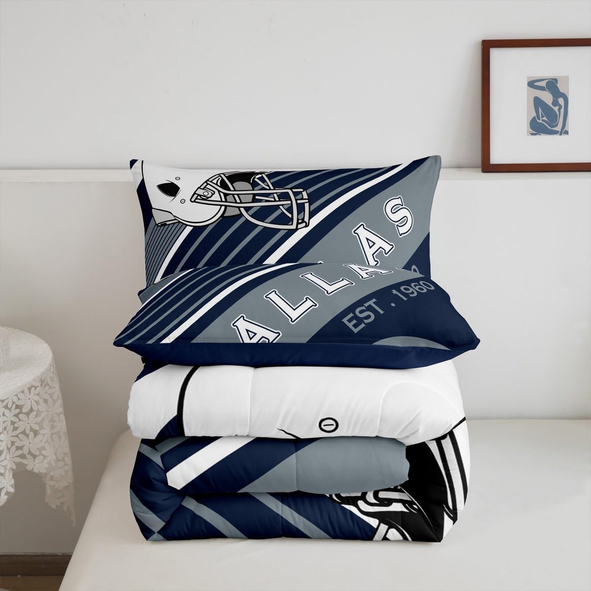 Erosebridal 2Pcs Football Comforter Set Twin Size