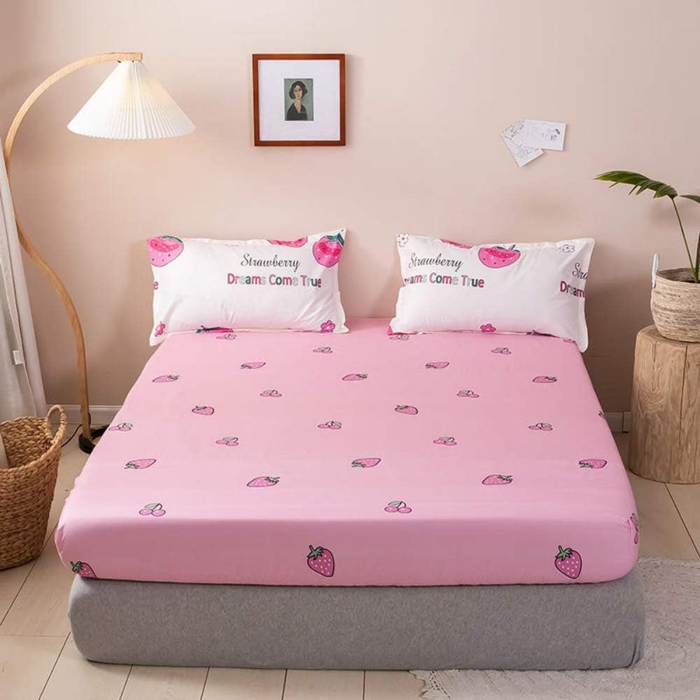 Feelyou Girls Strawberry Bedding Set Queen Size 1