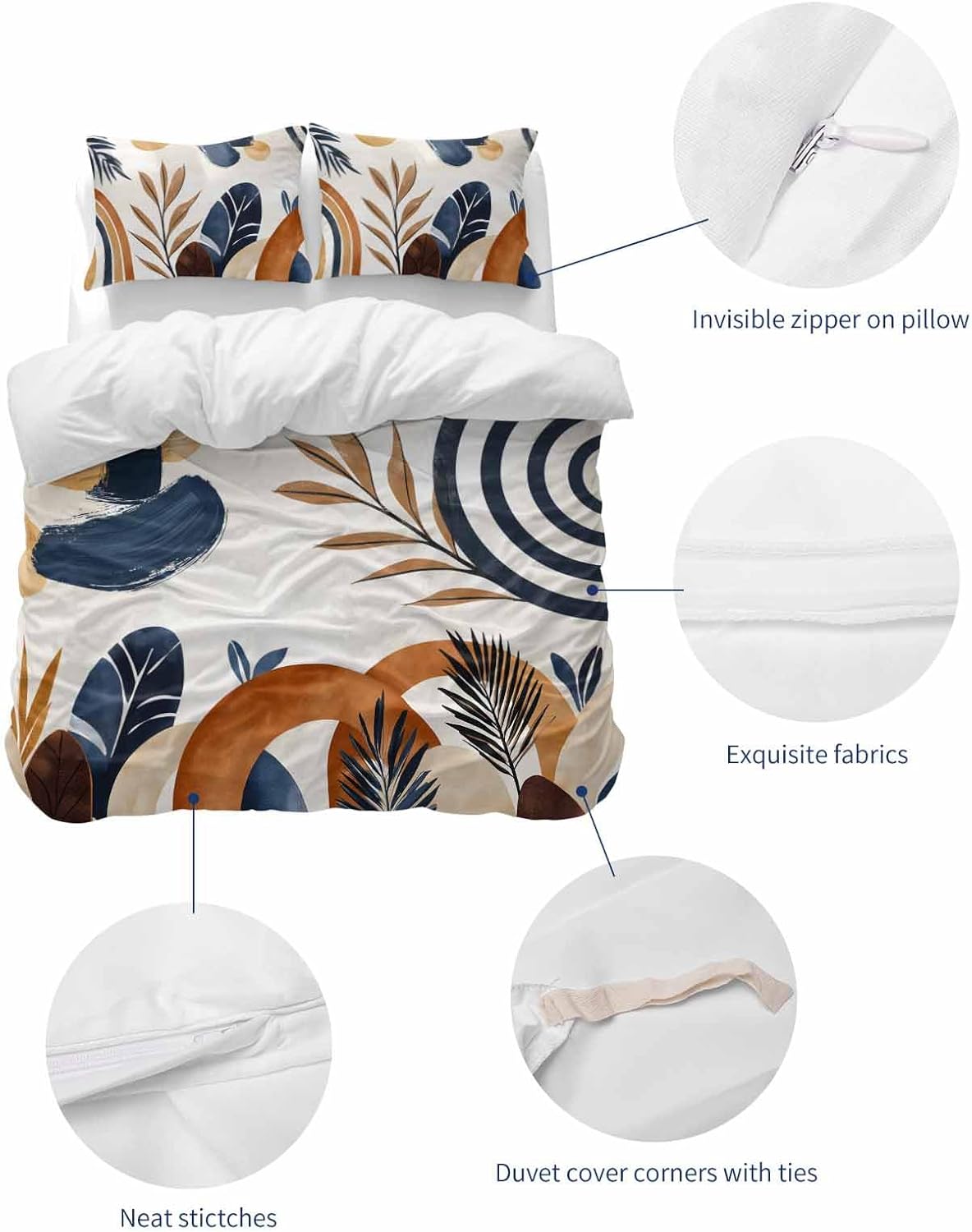 ZOE GARDEN Bohemian Queen Duvet Cover Set 3 pcs