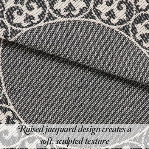 Superior Oversized Bedspread Set - Bohemian Style Charcoal