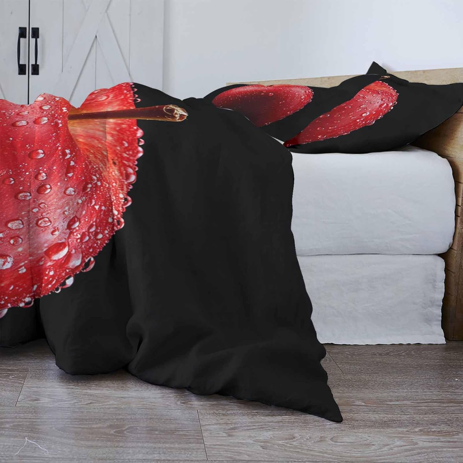 ZOE GARDEN Valentines Cal King Duvet Cover Set 3 Pieces