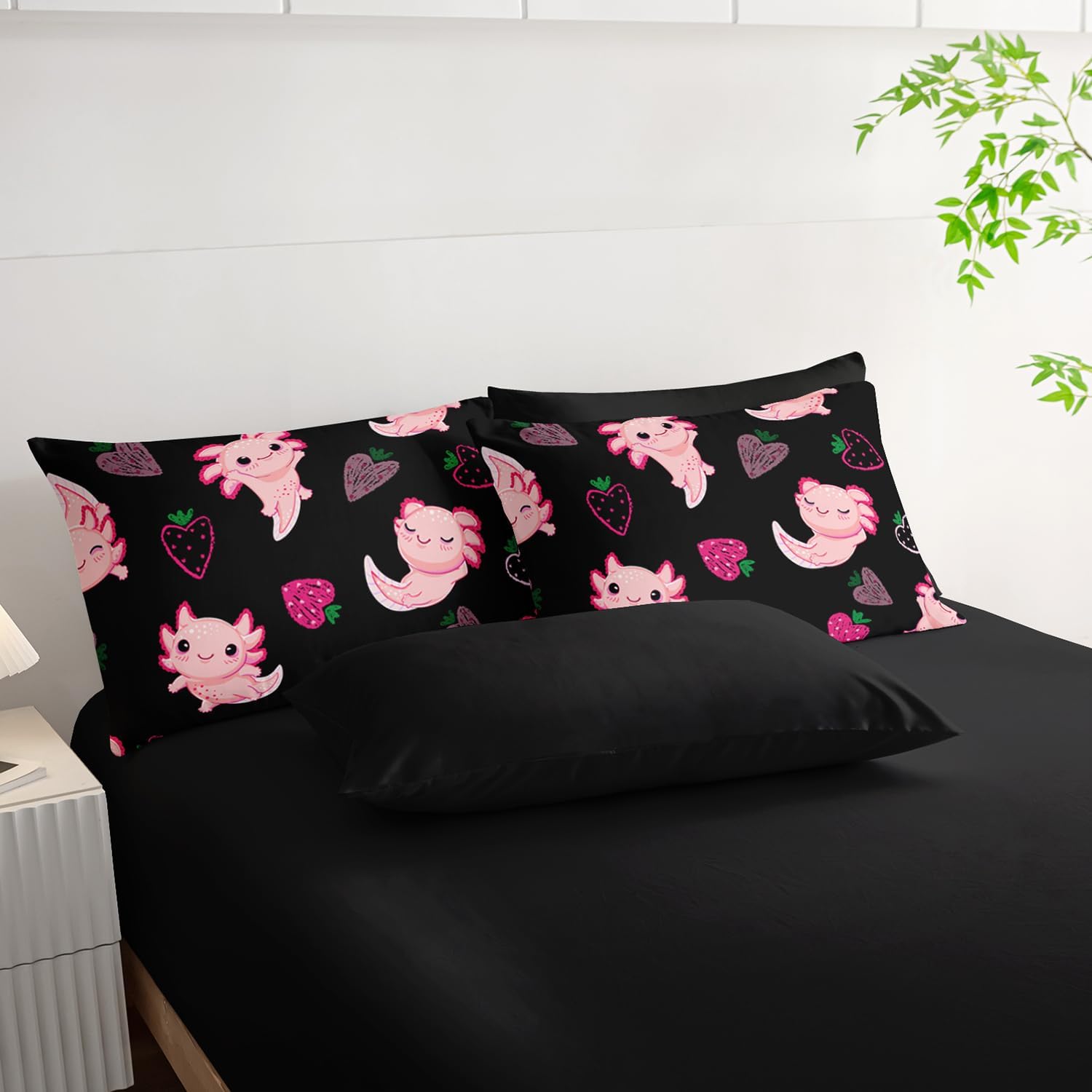 Axolotl Themed 7-Piece Comforter Set for Kids