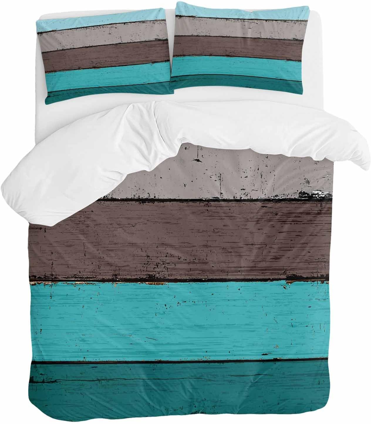 ZOE GARDEN Aqua Grey Duvet Cover Set