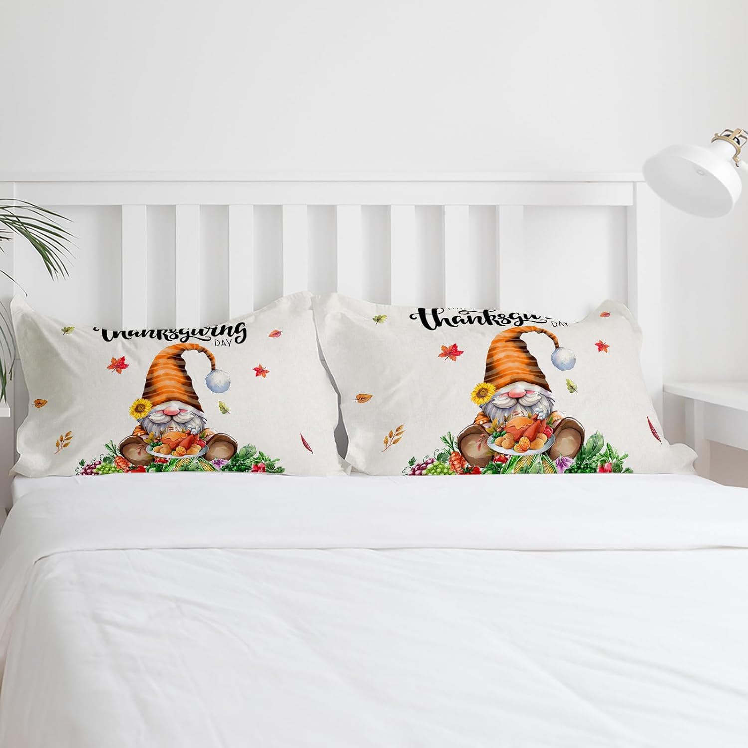 ZOE GARDEN Turkey Day Queen Duvet Cover Set with Zipper and Tiers