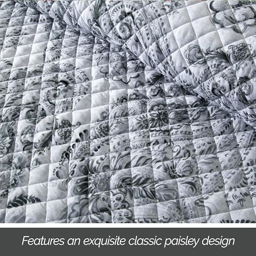 Elegant Comfort 3-Piece Reversible Floral Paisley Bedspread Set 1