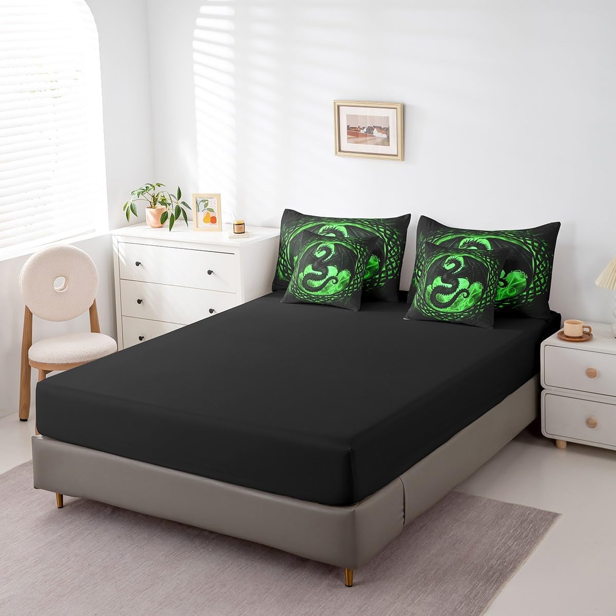Erosebridal Wildlife Dragon Bedding Set for Kids
