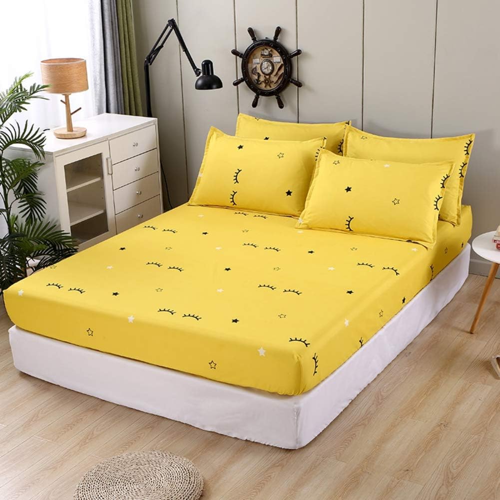 Feelyou Cartoon Stars Bed Sheet Set for Kids Adults