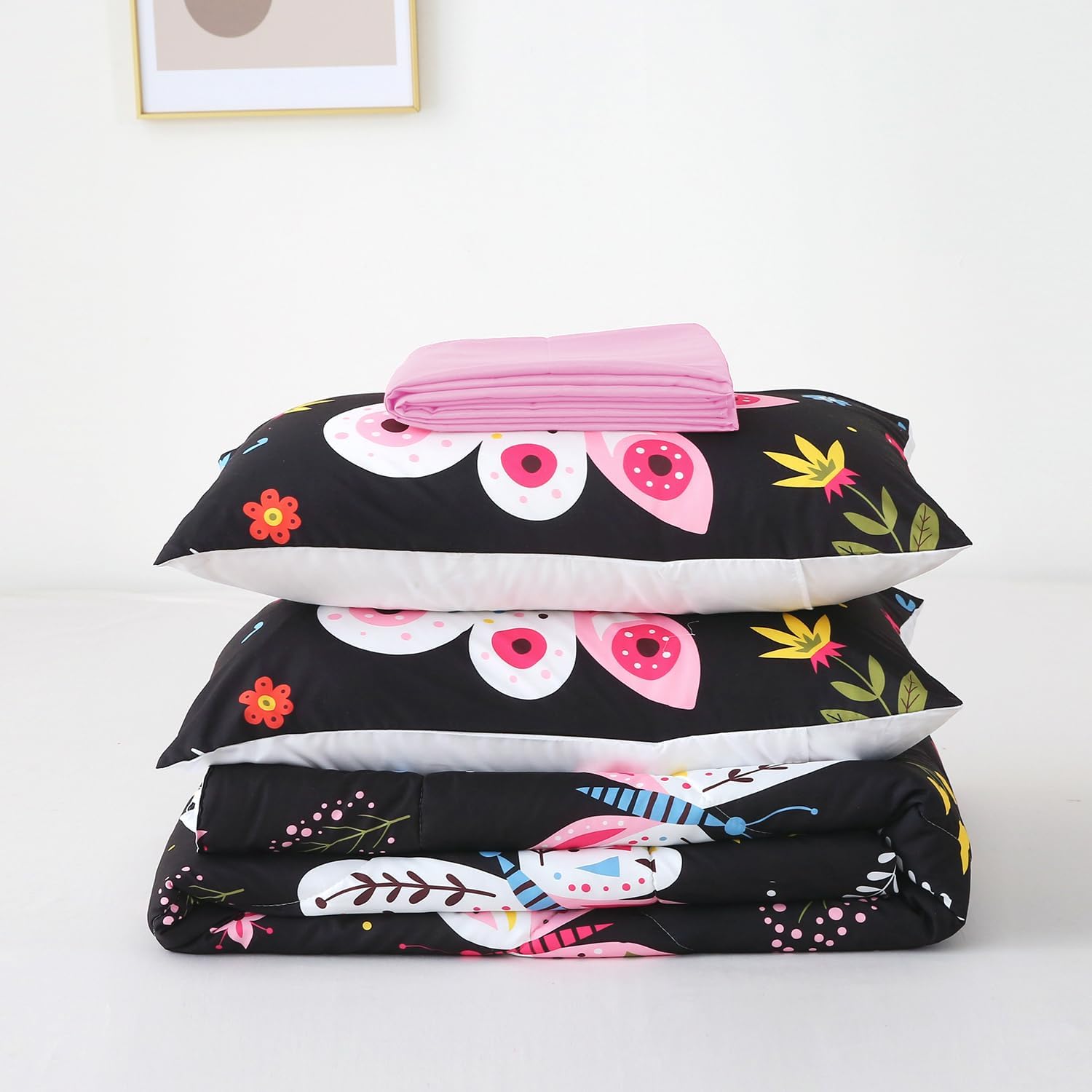 Jameswish Kids Butterfly Comforter Set