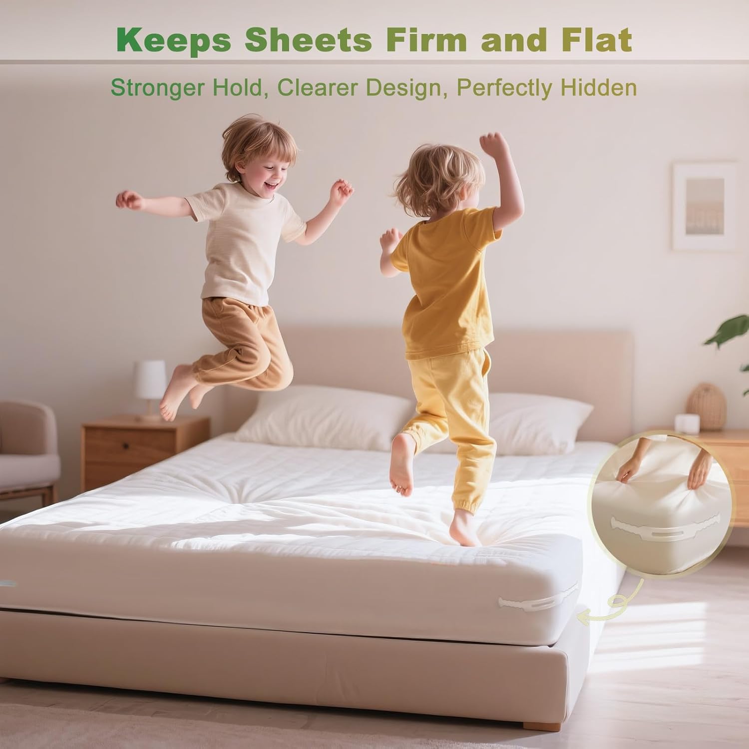 Astrumix Bed Sheet Holders Set of 4 White 1