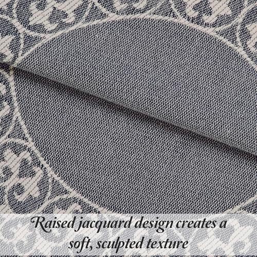 SUPERIOR Cotton Blend Bedspread Set - Queen Denim Blue