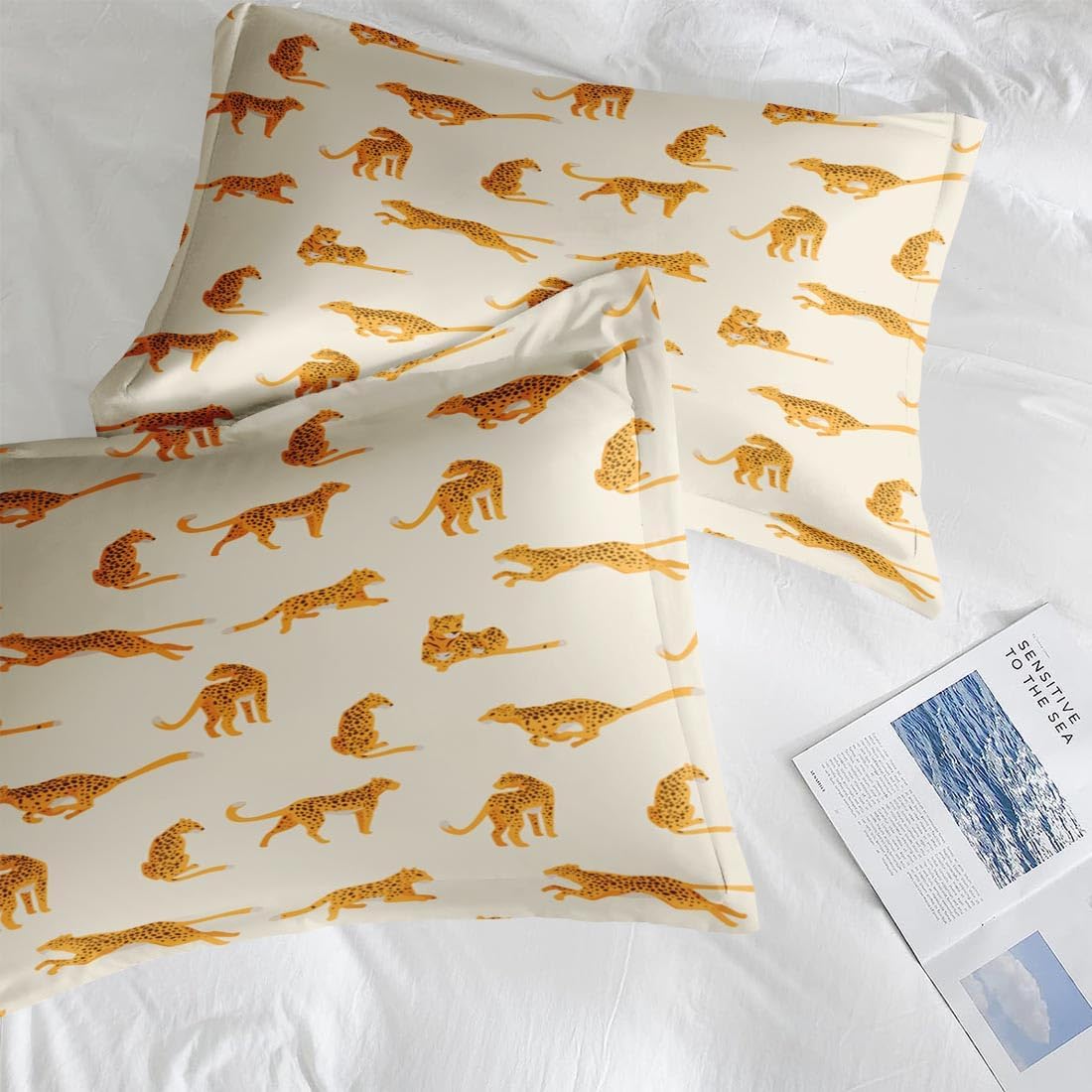 Pamnest Comforter Set Twin Size Cheetah Leopard