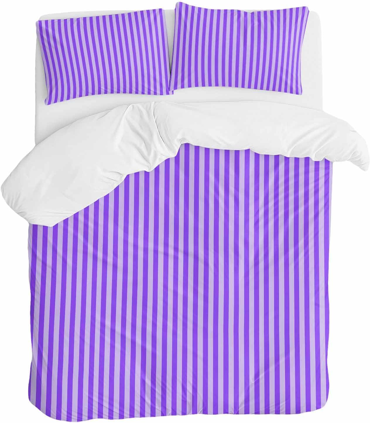 ZOE GARDEN Blue Purple Duvet Cover Set with Pillowcases