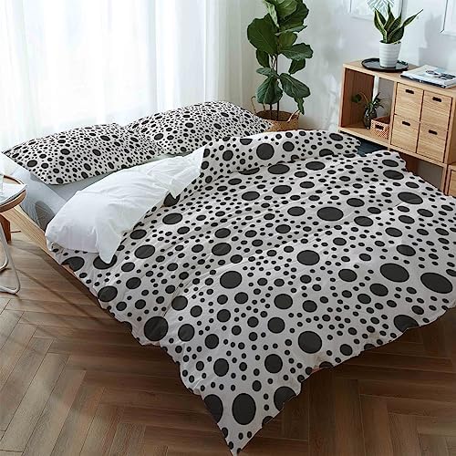 LooPoP California King Duvet Cover Set with Zipper and 2 Pillow Cases