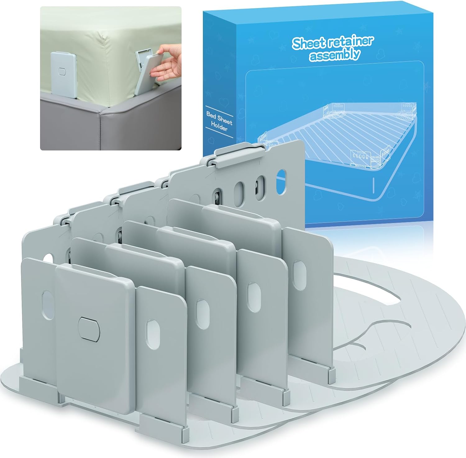 Eepicky Bed Sheet Fastener Set of 4