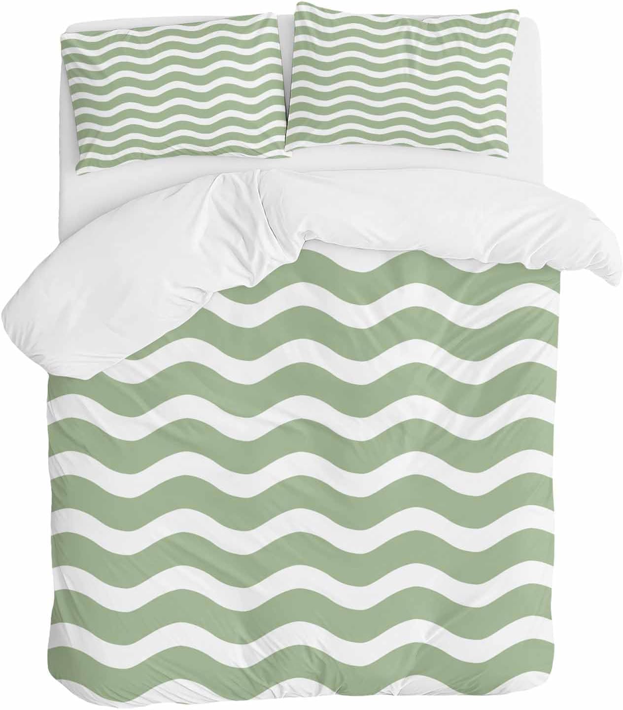 ZOE GARDEN Sage Green Duvet Cover Set 3 Pieces Full Size