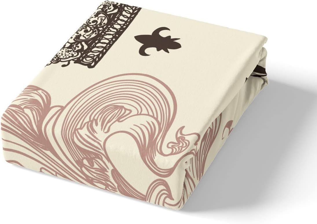 Feelyou Fleur-De-Lis Duvet Cover Set for Kids