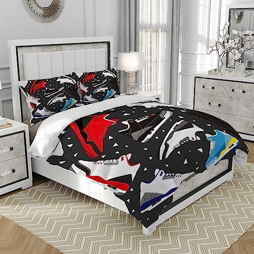 Palnokin Basketball Shoes Duvet Cover Set 3PCS