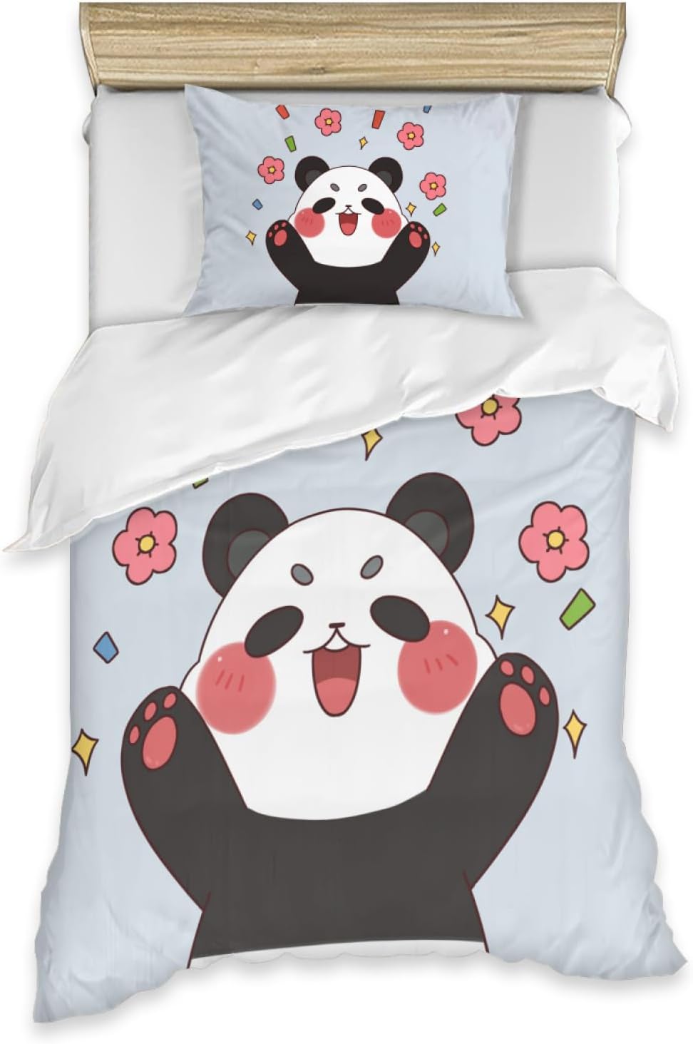 Twin XL Comforter Set with Cheering Bear Design 1