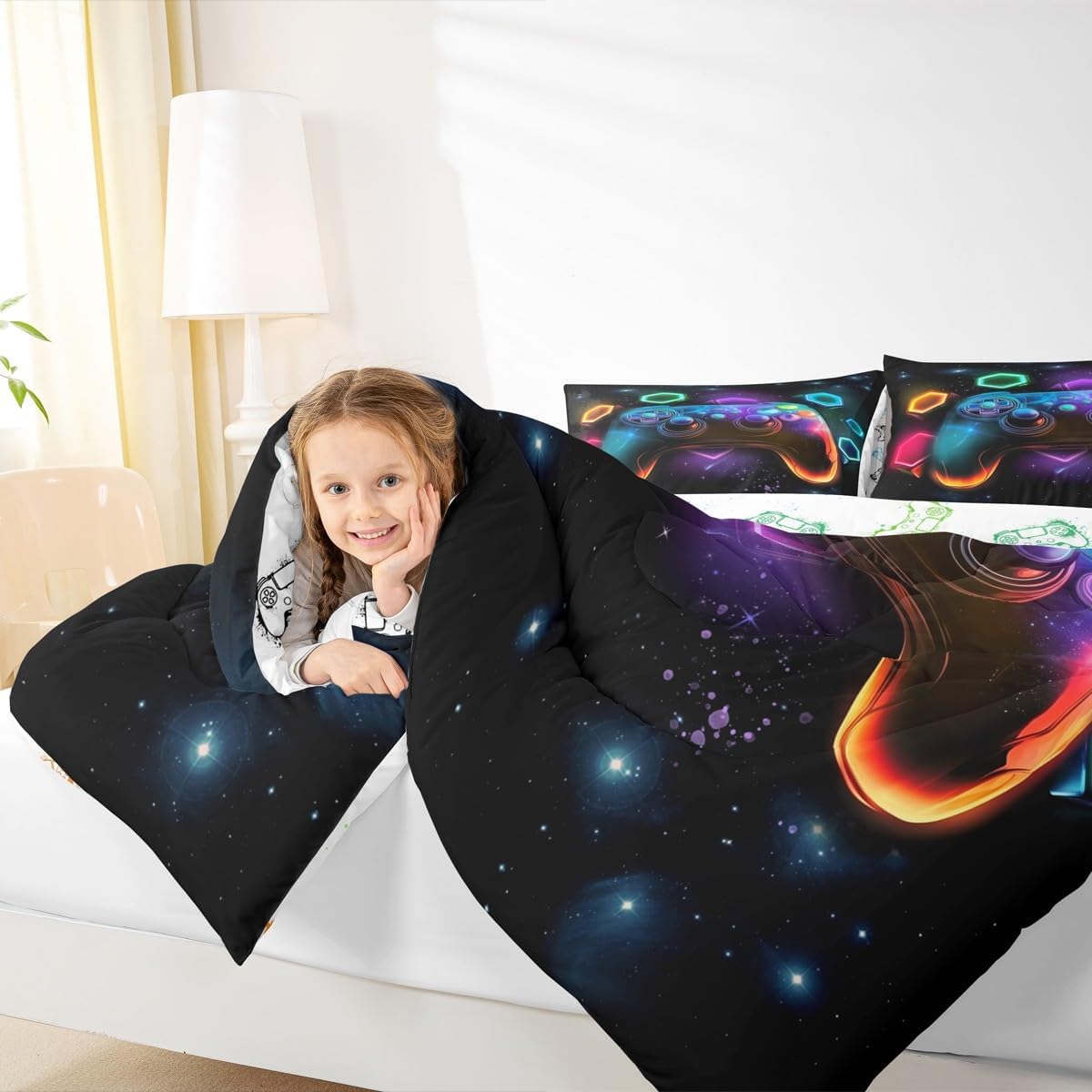 Erosebridal Gaming Comforter Set for Boys King Size