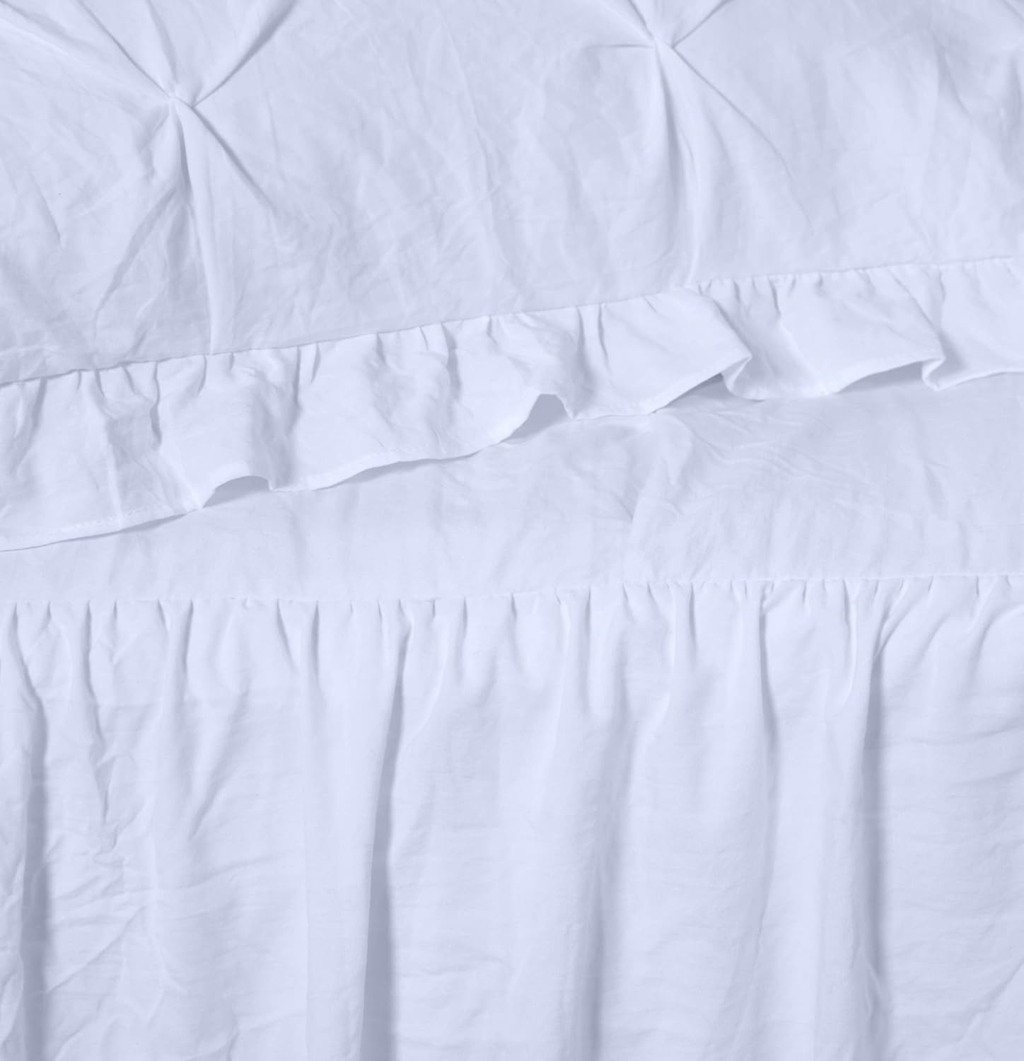 Chezmoi Aria 3-Piece Bedspread Set - Queen White