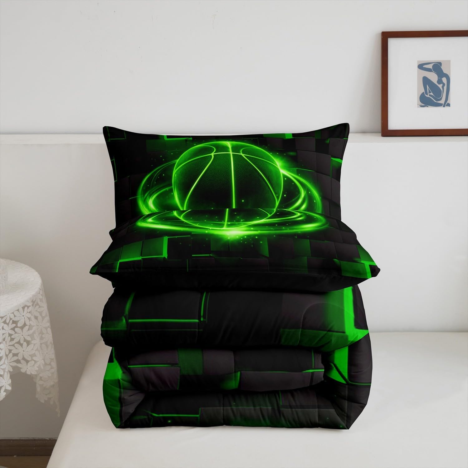 Erosebridal Basketball Print King Comforter Set 1