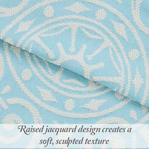 Superior Cotton Blend Bedspread Set Twin Aqua