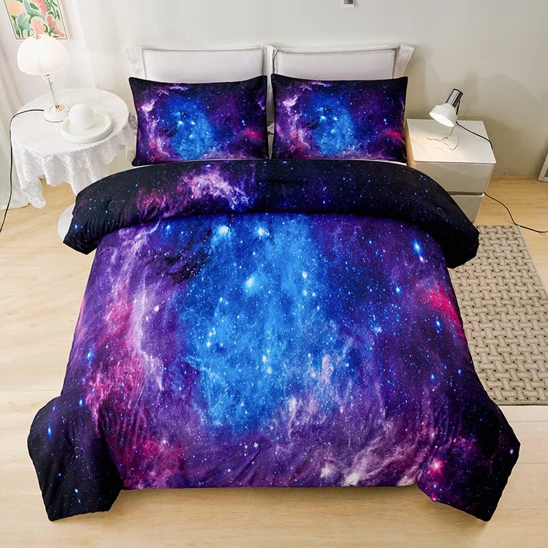 Helloosuu Galaxy Comforter Set for Kids 1