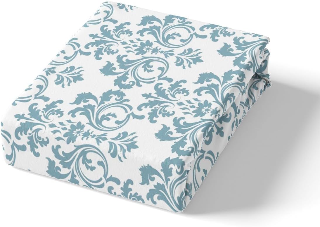 Erosebridal Damask Duvet Set Turquoise White Full Size