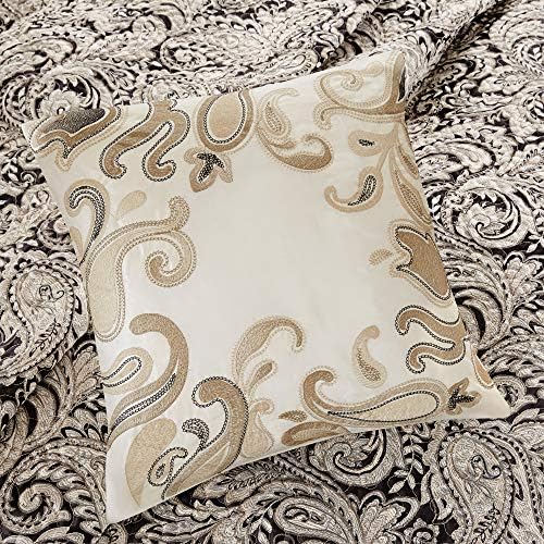Madison Park Quilt Damask Paisley Black 6 Piece Set