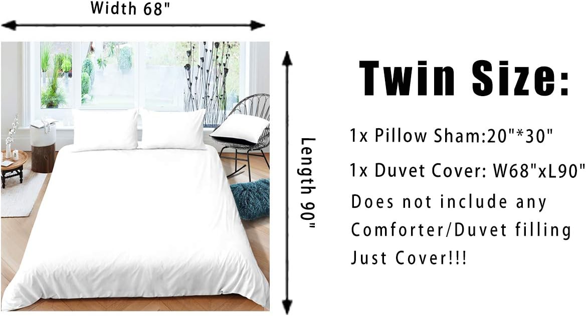 Feelyou Daisy Duvet Cover Set with Butterfly Design